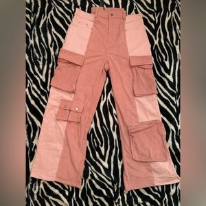 fashion nova pink cargo pants